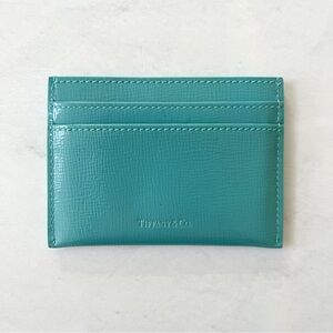 Tiffany & Co NWOT Signature Blue Patent Leather Card Holder